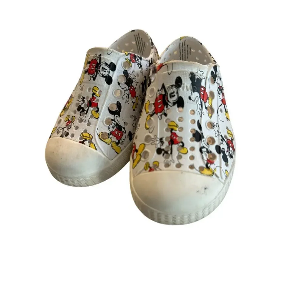 Disney x Native Kid's Jefferson Mickey Mouse Slip on Shoes Size 6C